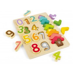 PUZZLE DIN LEMN HAPE - CULORI ȘI FORME, 9 BUCĂȚI - H1657 - H1657 - view 1