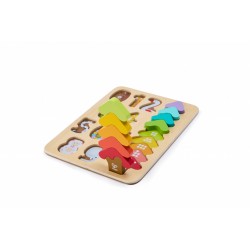 Дървен пъзел Hape - Цветове и форми, 9 части - H1657 - view 4
                  