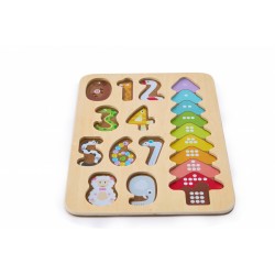 Дървен пъзел Hape - Цветове и форми, 9 части - H1657 - view 6
                  