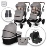 CARUUT BEBE GLORY 2B1 LORELLI GRI OPALIN+ADAPTATORE CU COS PENTRU NOI-NASCUTI - 10021822302A