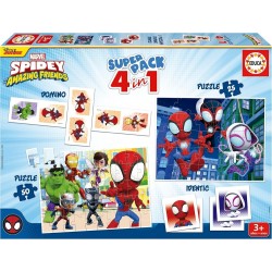 SET DE JOACĂ EDUCA SPIDE AND FRIENDS - DOMINO, MEMORIE ȘI 2 PUZZLE - EDU19682 - EDU19682 - view 1