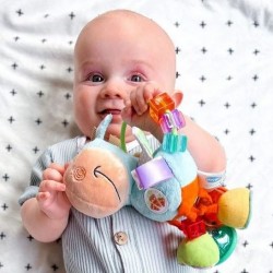 Мека плюшена дрънкалка PLAYGRO Кончето Хоп Троп, със 6 активности, 3м+, Синя - PG.0354 - view 3
                  