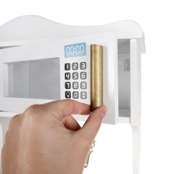 Модерна дървена кухня за игра Kruzzel със звуци, светлина и аксесоари - бял, бежов и златист цвят - KRU22118 - view 10
                  