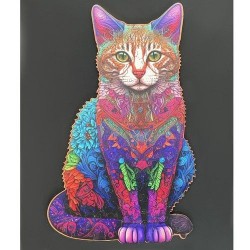 PUZZLE CREATIVE DIN LEMN PISICA KRUZZEL - 130 BUC. - KRU22878 - KRU22878 - view 1