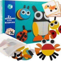 PUZZLE DIN LEMN ANIMALE SI INSECTE KRUZZEL - 49 BUC. - KRU22426 - KRU22426 - view 1