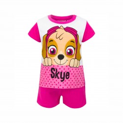 PIJAMA ȘI PANTALONI SCURT PENTRU FETE BABY PAW PATROL. - ER0331 fucsia - ER0331 fuxia-74 - view 1