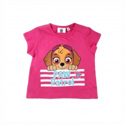 TRIOU CU MÂNECĂ SCURTĂ BABY PAW PATROL PENTRU FETE. - ER0152 fucsia - ER0152 fuxia-68 - view 1