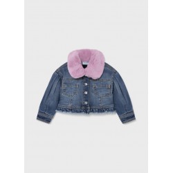 JACHETA DE DENIM PRINCIPAL DE BEBELETI. PARTEA INTERIOARĂ Căptușită CU PĂR FIN ȘI MOALE - 2431-021 - 2431-021 - view 1