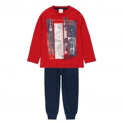SET COPII BOBOLI CU TRIOU MECĂ LUNGĂ ŞI PANTALONI DE HOROP PENTRU BĂIAT - 503244-3727 - 503244-3727 - view 1