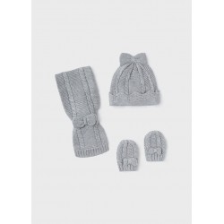 SET PĂLĂRIE ȘI EșARFĂ PENTRU FATA NOI NĂSCUTĂ - 9430-031 - 9430-031 - view 1