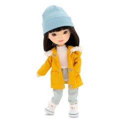 JUCĂRIE DE PLUȘ PENTRU COPII JUCĂRII PORTOCALII SWEET SISTERS - LILU CU JACHETA CULOARE MUSTARD 32CM - SS04-10 - SS04-10 - view 1