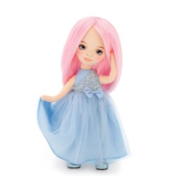 ORANGE TOYS JUCĂRIE DE PLUȘ SWEET SISTERS - BILLY ÎN ROCHIE ALBASTRĂ DE SATIN 32CM - SS06-06 - SS06-06 - view 1
