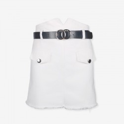 FUSTA SCURTĂ COPII ARCOBALENO TAIE ÎNALTĂ CU CUREA PENTRU FETĂ - P0536 bianco - P0536 bianco - view 1