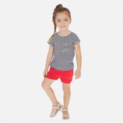 PANTALONI SCURT CU CUREA PENTRU FETE - 234-016 - 234-016 - view 1