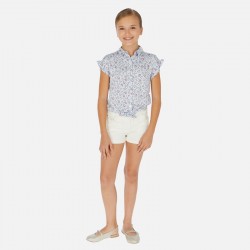 PANTALONI SCURT CU CUREA PENTRU FETE - 275-058 - 275-058 - view 1
