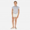 PANTALONI SCURT CU CUREA PENTRU FETE - 275-058