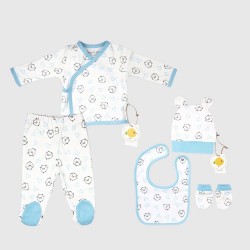 SET BEBELUȘI 5 PUC. ORGANIC KID CU APLICAȚI PENTRU BĂIEȚI. - 10105-020 - 10105-020 - view 1