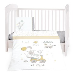 KIKKA BOO SET LENJIERĂ DE PAT BEBE 3 BUCĂȚI JOYFUL MICE - 41101030119 - 41101030119 - view 1