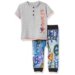 SET TRIOC ȘI PANTALONI DE HOROP GUESS PENTRU BEBE BIEȚI - I1RG01KAE90LHY - I1RG01KAE90LHY - view 1