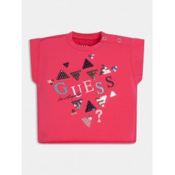 TRIOC GUESS CU MECĂ SURTE CU LOGO BEBE FETĂ - K1GI03K6YW1JLPK - K1GI03K6YW1JLPK - view 1