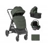 Комбинирана количка 3в1 с кош за новородено Ava Army Green