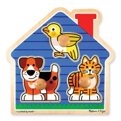 PUZZLE DIN LEMN CASA MELISSA SI DOUG CU ANIMALE 3 BUC. - 000772120555 - 000772120555 - view 1