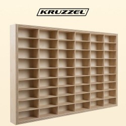 Дървен рафт за съхранение на колички и играчки Kruzzel - 54 отделения - Kru21998 - view 5
                  