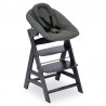 Комплект за новородено+стол Alpha Plus Dark Grey