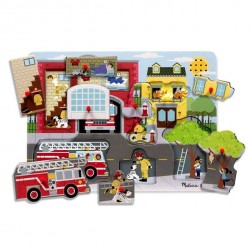 PUZZLE DIN LEMN MELISSA SI DOUG POMPIER CU SUNETE - 000772107365 - 000772107365 - view 1