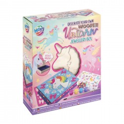 CUTIE DE BIJUTERIE DIN LEMN UNICORN MOXY CU AUTOCOLENTE ȘI 6 CULORI - 6606220360 - 6606220360 - view 1