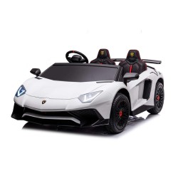 BATERIE AUTO LICENȚAT LAMBORGHINI AVENTADOR SVJ ALB + BATERIE 24V/10AH - 31006050396 - 31006050396 - view 1