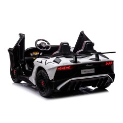 Акумулаторна кола Licensed Lamborghini Aventador SVJ White + батерия 24V/10AH - 31006050396 - view 4
                  