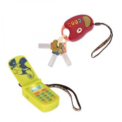 SET DE CHEI TELEFON INTERACTIV PENTRU COPII ȘI TELECOMANDĂ BATTAT, 2 PĂRȚI - BTBX2367Z - BTBX2367Z - view 1