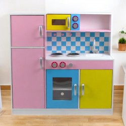 BUCĂTĂRIE PENTRU COPII GINGER HOME, JUCĂRIE DE ROL DIN LEMN CU DESIGN COLORAT, DIMENSIUNE 90X30X90CM - TF5251 - TF5251 - view 1
