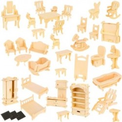 KRUZZEL SET MOBILĂ DIN LEMN PENTRU PĂPUȘI ȘI CASĂ DE PĂPUȘI - 34 MOBILIER, 175 BUC. - KRU23542 - KRU23542 - view 1
