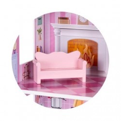 Детска дървена къща за кукли Chipolino в комплект с 9бр. мебели - DIWH02408631 - view 6
                  