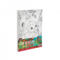 PÂNZĂ MOXY PENTRU COLORAT MAIMUȚA, LA NUMĂR, CU PERIE ȘI VOPSELE, 297 X 195 MM - 6605320021 - 6605320021 - view 1