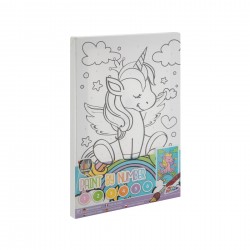 PÂNZĂ MOXY PENTRU COLORAT UNICORN, LA NUMĂR, CU PERIE ȘI VOPSELE, 297 X 195 MM - 6605320023 - 6605320023 - view 1