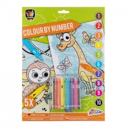KIT DESEN MOXY CU NUMERE ANIMALE, A4, 5 FOI, CU CRIOAURI INCLUSE - 6605330010 - 6605330010 - view 1