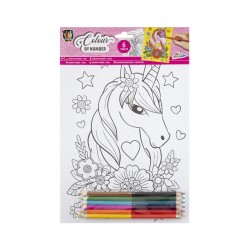 DESEN MOXY CU NUMERE UNICORN, A4, CU 6 CRIOANE, 6 FOI - 6605330035 - 6605330035 - view 1