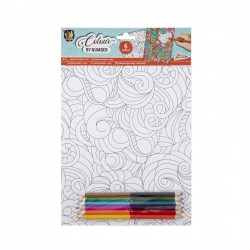 TABLA MOXY CU NUMERE MANDALA, A4, CU 6 CRIOANE, 6 FOI - 6605330037 - 6605330037 - view 1