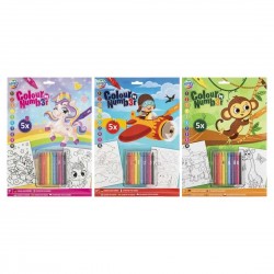 DESEN MOXY CU NUMERE, A4, INCLUSIV CRIIOARE, ASORTAT, 24 BUC. - 6605330248 - 6605330248 - view 1