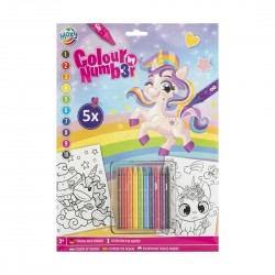 DESEN MOXY CU NUMERE UNICORN, A4, 5 FOI, CU CRAIOURI INCLUSE - 6605330249 - 6605330249 - view 1