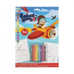 PICTURA MOXY CU NUMERE AVION, A4, 5 FOI, CU CRAIOURI INCLUSE - 6605330251 - 6605330251 - view 1