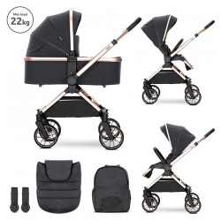 CARUUT COMBINAT PENTRU COPII LORELLI REYA 2B1 CU COS PENTRU JASP NEGRU NUSCUTI - 10022072501 - 10022072501 - view 1
