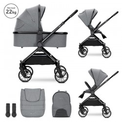 CARUUT COMBINAT PENTRU COPII LORELLI REYA 2B1 CU COS PENTRU NOI-NASCUTI GRI - 10022072506 - 10022072506 - view 1