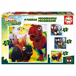 EDUCA PROGRESSIVE PUZZLE - DINO SPIDE, 12-16-20-25 BUC. - EDU20343 - EDU20343 - view 1