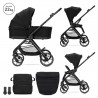 CARUUT COMBINAT PENTRU COPII LORELLI VENICE 2B1 CU COS PENTRU NOI-NASCUTI NEGRU - 10022042501