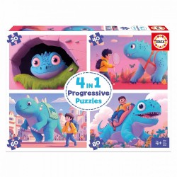 EDUCA PROGRESSIVE PUZZLE - PRIETENII LUI DINO, 20-40-60-80 BUC. - EDU20222 - EDU20222 - view 1