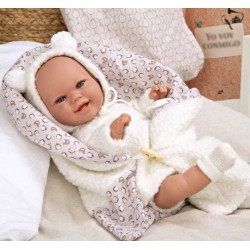 PĂPUȘĂ ARIAS BEATRICE CU WC ȘI PĂTURA ALBĂ PUFUSE, GREUTATE REALĂ - 35 CM - ARI60831 - ARI60831 - view 1